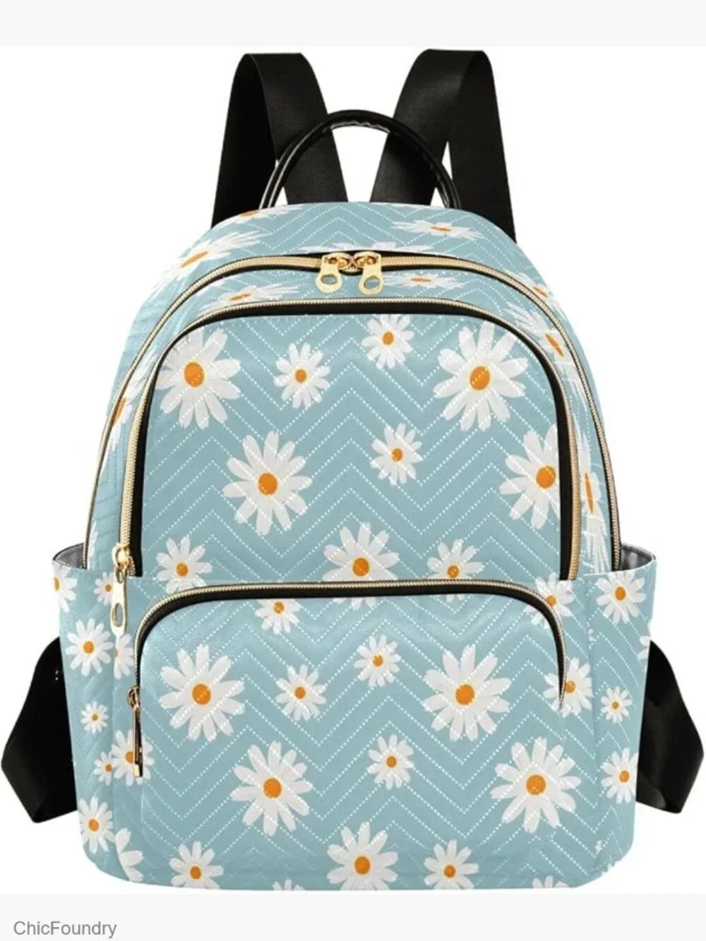 Mini Canvas Backpack Purse - Adjustable Strap, Multiple Pockets, Travel Daypack